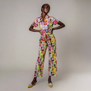 Rachel Antonoff Needlepoint Block Pattern Sal Jumpsuit